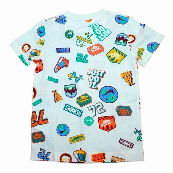 Nike Toddler Sail All Over Graphic Print Tee Hikenike Camp Trail Kid SZ 4 - Picture 1 of 3
